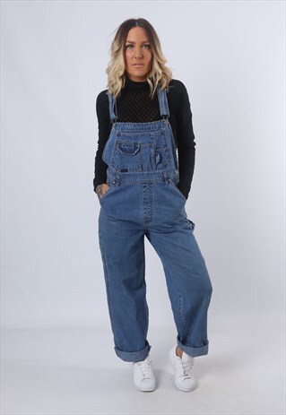 DENIM DUNGAREES LIGHTWEIGHT 90'S UK 12 (CK3D)