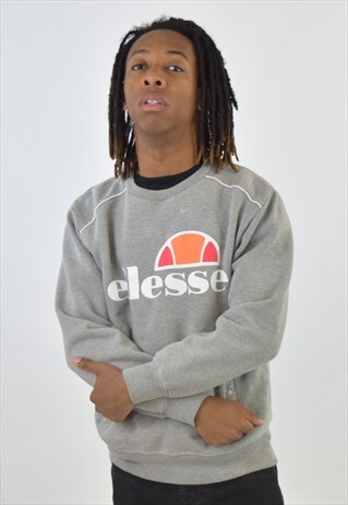 VINTAGE GREY ELLESSE 90S SWEATSHIRT JUMPER