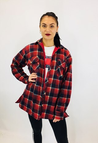 VINTAGE FLANNEL QUILTED JACKET