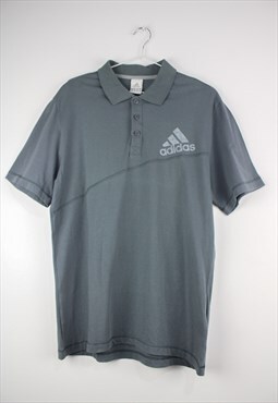 Vintage Adidas Polo Shirt in Grey  L