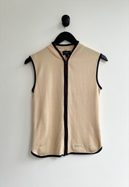 Burberry Full Zip Vest Sleeveless Jumper Gilet