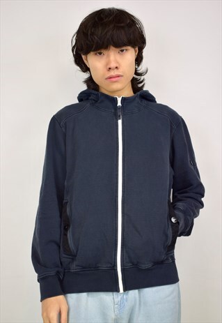 VINTAGE 90S STONE ISLAND NAVY HOODIE