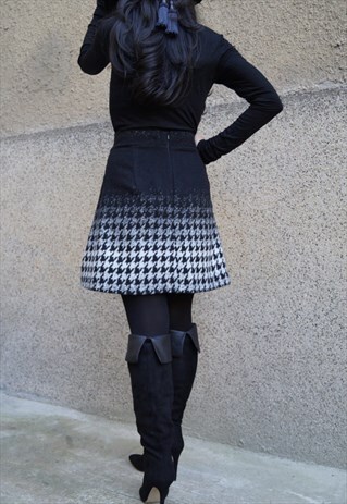 SKIRT WOOL DRESS FASHION MINI SKIRT WINTER WOOL SKIRT F1519