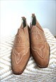VINTAGE BWORN LEATHER COWBOY WESTERN BOOTS SHOES COWGIRL