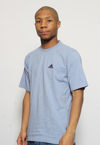 VINTAGE ADIDAS LOGO T-SHIRT BLUE