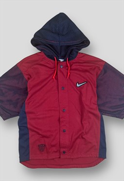 Nike jacket Popper front Screen print logo Mesh sleeves 