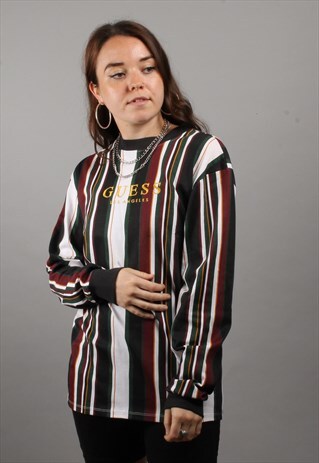 GUESS STRIPE LONG SLEEVE T-SHIRT