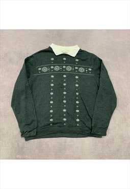 Vintage Christmas Sweatshirt Women's L