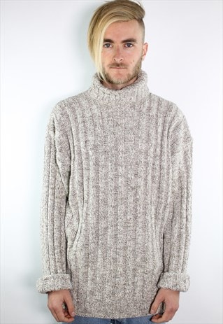 VINTAGE KNIT JUMPER TURTLE NECK