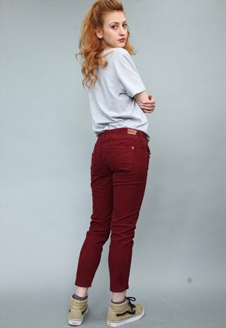 VINTAGE CALVIN KLEIN CORDUROYY SLIM TROUSERS