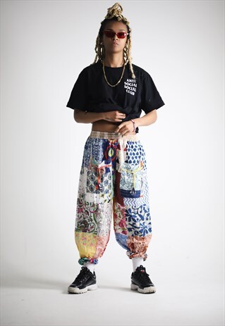 PATCHWORK FESTIVAL SWEATPANTS / TROUSERS / JOGGERS