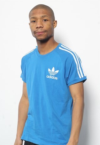 VINTAGE ADIDAS LOGO T-SHIRT BLUE