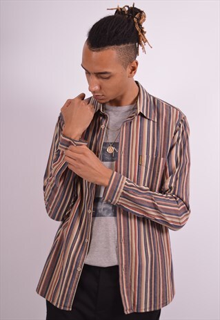 ARMANI JEANS MENS VINTAGE SHIRT LARGE MULTI 90S