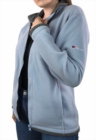 WOMENS VINTAGE BERGHAUS FLEECE BLUE JACKET ZIPPER