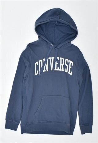 VINTAGE 90'S CONVERSE HOODIE JUMPER BLUE