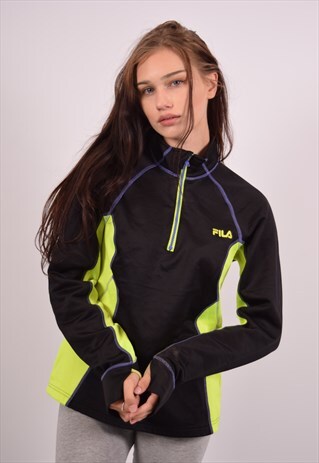 VINTAGE FILA TRACKSUIT TOP BLACK