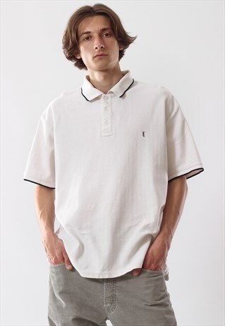 VINTAGE MENS YVES SAINT LAURENT YSL SHORT SLEEVE POLO SHIRT