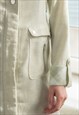 VINTAGE Y2K PASTEL GREEN MIDI LONG SLEEVED HOODED DRESS