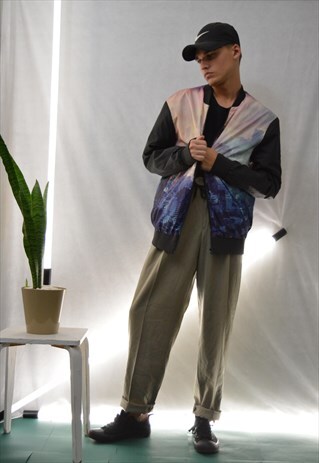MULTICOLOR WINDBREAKER BOMBER JACKET