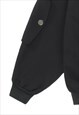 GORPCORE JACKET UTILITY BOMBER GRUNGE RETRO VARSITY IN BLACK