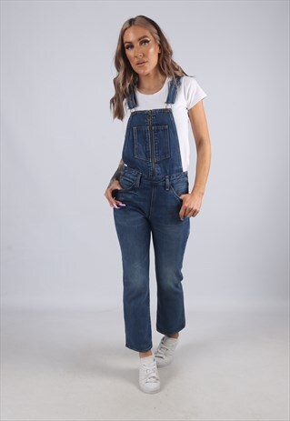 VINTAGE LEVIS DENIM DUNGAREES STRAIGHT Y2K UK 8 XS (41B)