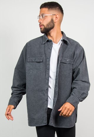 LL BEAN GREY FLANNEL SHIRT