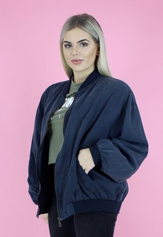 90S SILK BOMBER OVERSIZED JACKET
