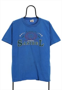 Vintage 90s Single Stitch Blue Sanibel TShirt Womens