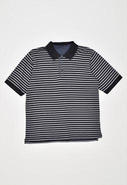 Vintage 90's Polo Shirt Stripes Black