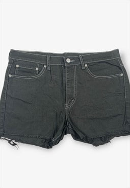 Vintage levi's 501 cut off denim shorts black w34 BV16242M
