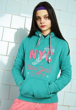 VINTAGE Y2K SLOGAN KITSCH SWEATSHIRT JUMPER HOODIE PULLOVER