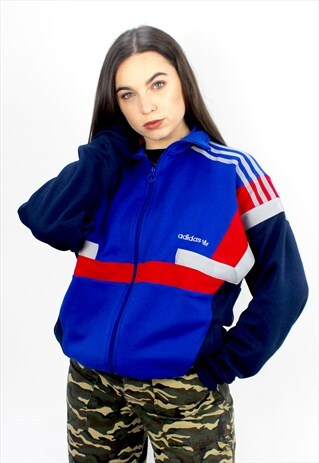 90'S RETRO BLUE OVERSIZED TRACK JACKET