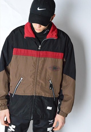 VINTAGE 90S COLOUR BLOCK SHELL JACKET