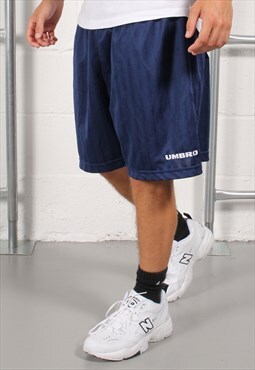 Vintage Umbro Shorts in Navy Gym Lounge Sportswear XXL