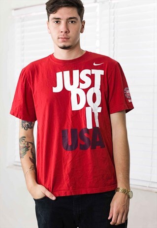 VINTAGE NIKE T-SHIRT LOGO 90S L 6.8