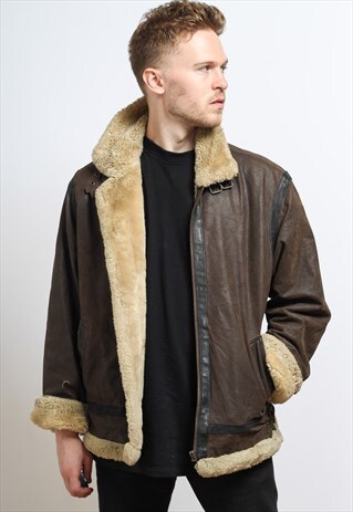 VINTAGE LEATHER AVIATOR JACKET