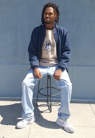 90S CLASSIC WORKWEAR CANVAS BOMBER JACKET LARGE
