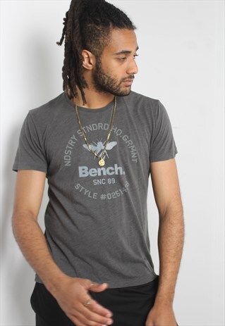 VINTAGE BENCH Y2K T-SHIRT GREY