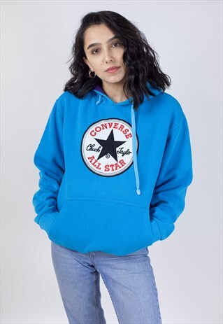 VINTAGE CONVERSE BLUE HOODIE