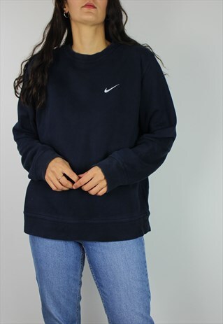 VINTAGE NIKE SWEATSHIRT JUMPER WITH TICK LOGO FRONT