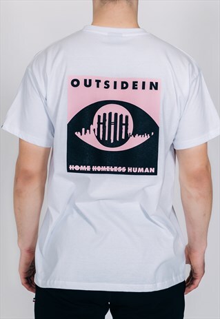 OUTSIDEIN WHITE PINK T-SHIRT