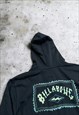 Y2K MENS BLACK BILLABONG SPELL OUT HOODIE 