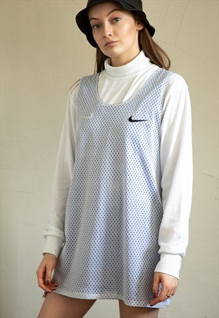 VINTAGE NIKE REVERSIBLE BLUE/WHITE TANK TOP