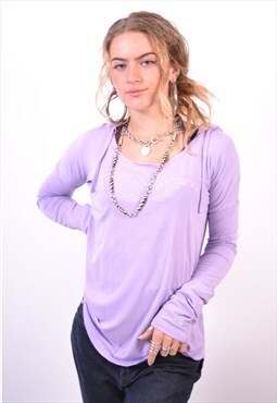Vintage Ellesse Hooded Top Long Sleeve Oversize Purple