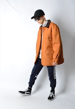 VINTAGE 90S MUSTARD BROWN SHELL COAT