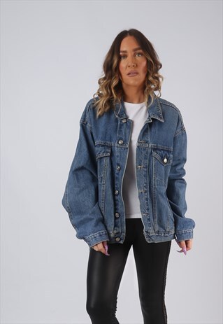DENIM JACKET OVERSIZED FITTED UK 18 (CW3R)