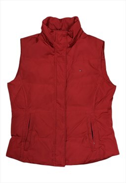 Tommy Hilfiger Gilet Puffer Jacket In Red Size S UK 8