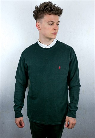VINTAGE BLACK RALPH LAUREN LIGHTWEIGHT JUMPER