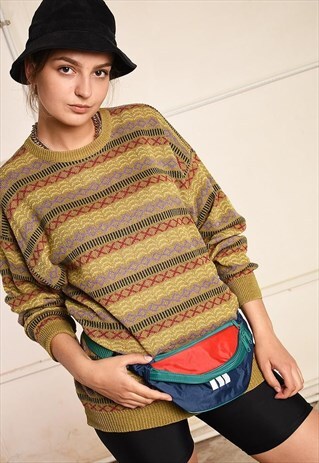 90'S RETRO SLOUCHY FESTIVAL GARM JUMPER TOP