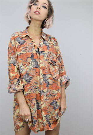 VINTAGE 80S/90S OVERSIZED PATTERNED SHIRT
